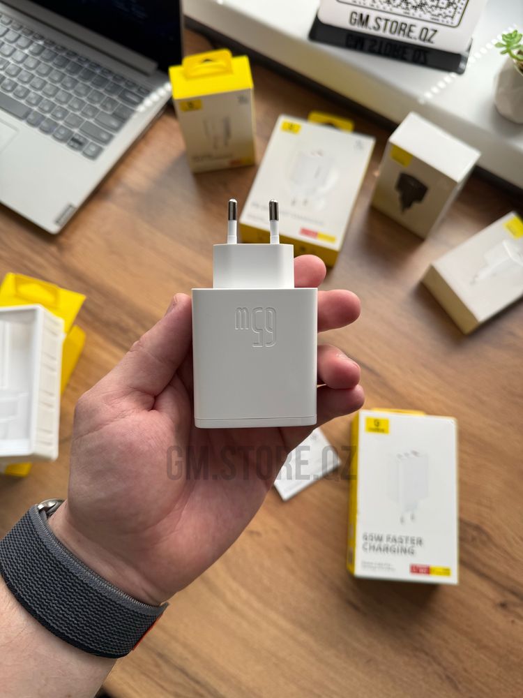Компактные сетевые зарядные устройства Baseus 20W, 30W, 65W