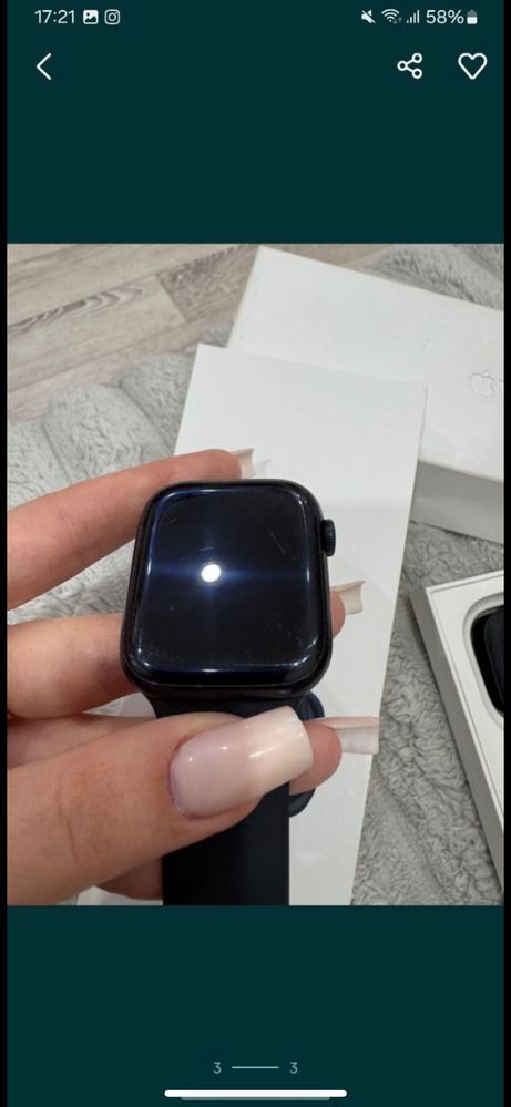 Продам Apple Watch 9, 45mm Midnight в идеальном состоянии