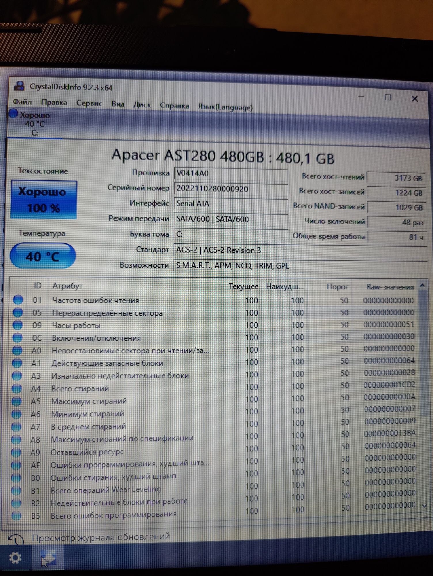 Продам ноутбук HP model 15-bs548ur в отличном состоянии i3 ,8gb,ssd480