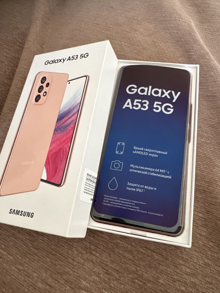 Samsung Galaxy a53 5g 256гб orange-pink color,с полной документацией