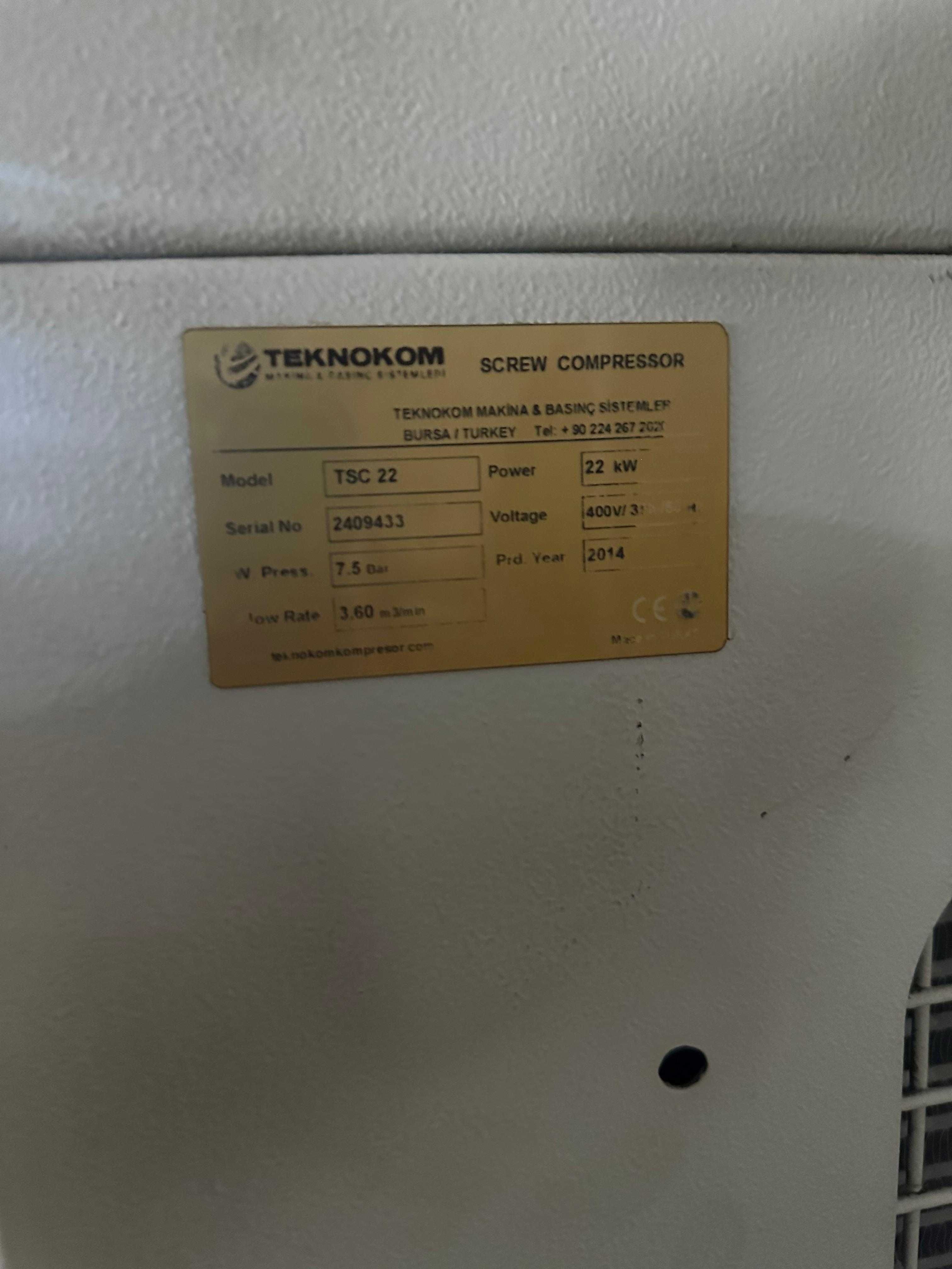 Б/У Винтовой компрессор Teknokom TORR TSC 22