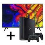 PS4 Pro + Smart TV, 55" + 2 шт. Геймпад