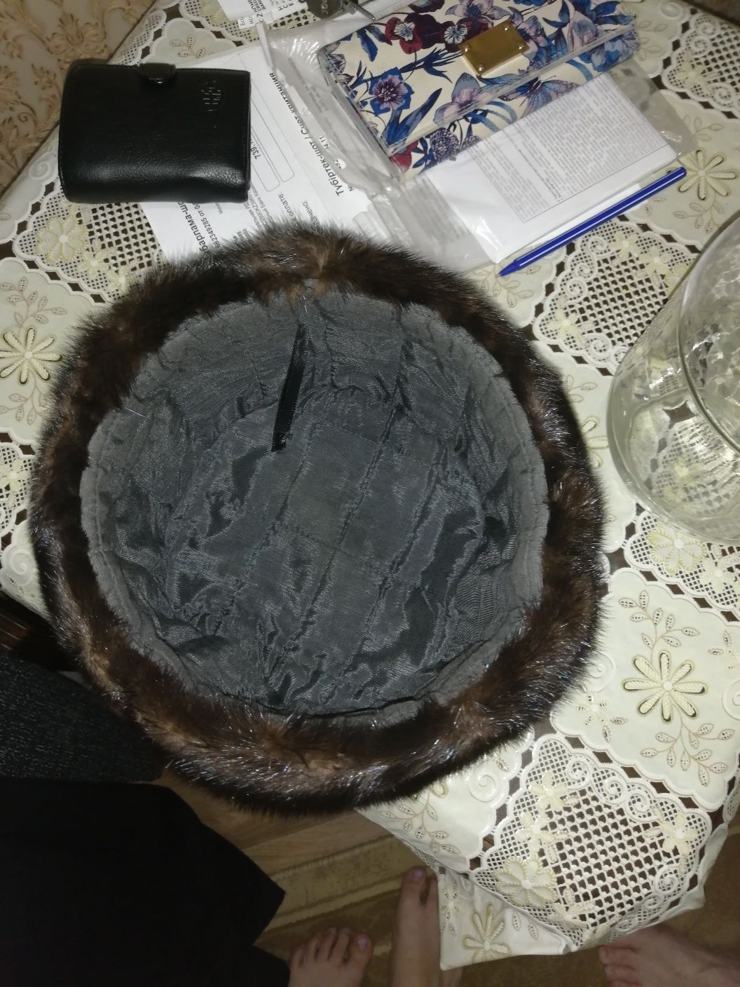 Норковая шапка б/у