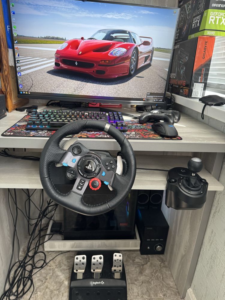 Игровой руль, педали и ручка кппLogitech g29