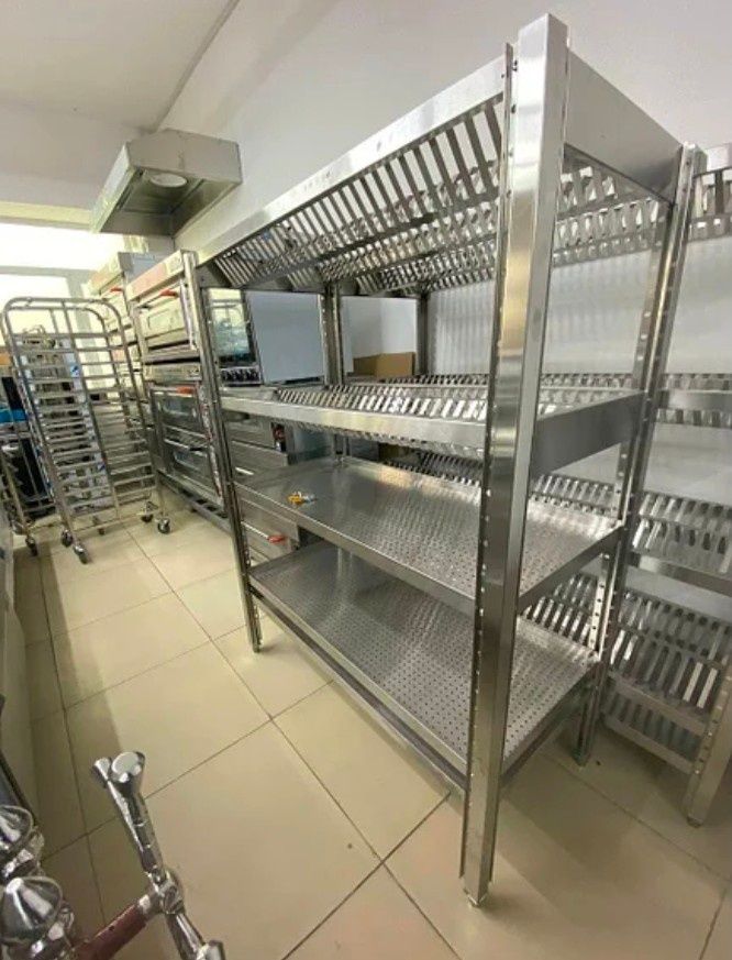 Стеллаж Для Посуды Хранения Металлический Производственный С Полками
