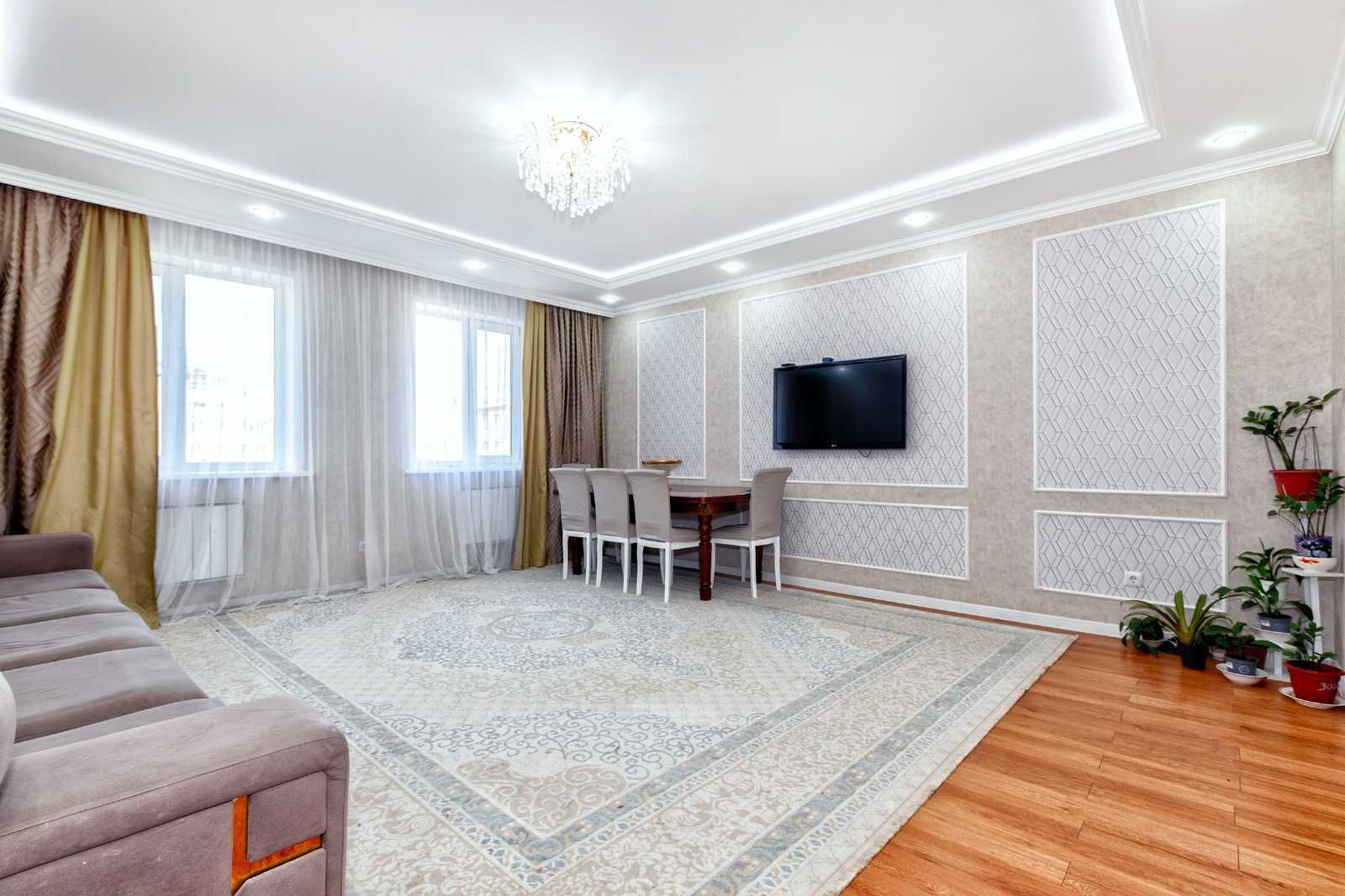 3-комнатная квартира площадью 124 кв.м. в престижном районе Астаны.