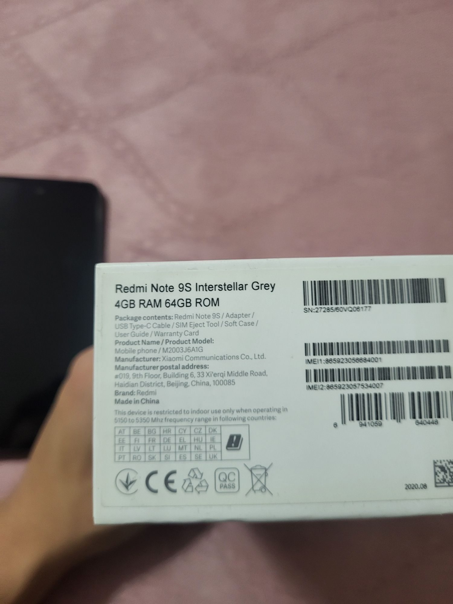 Продам телефон Redmi note 9S