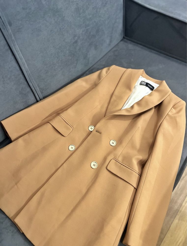 Пиджак Zara женский зара костюм коричневый