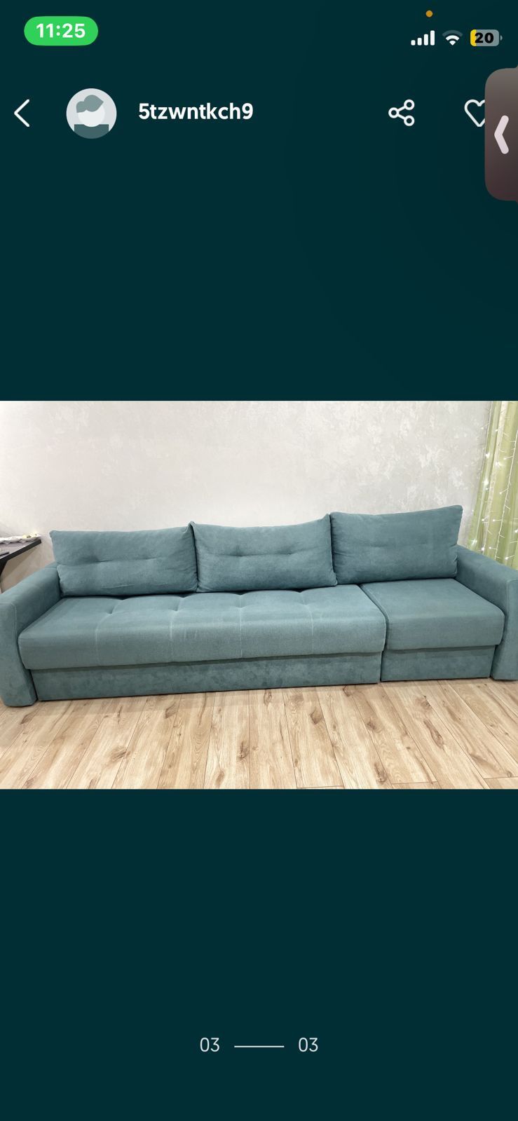 Продам диван,после химчистки размер 2,90