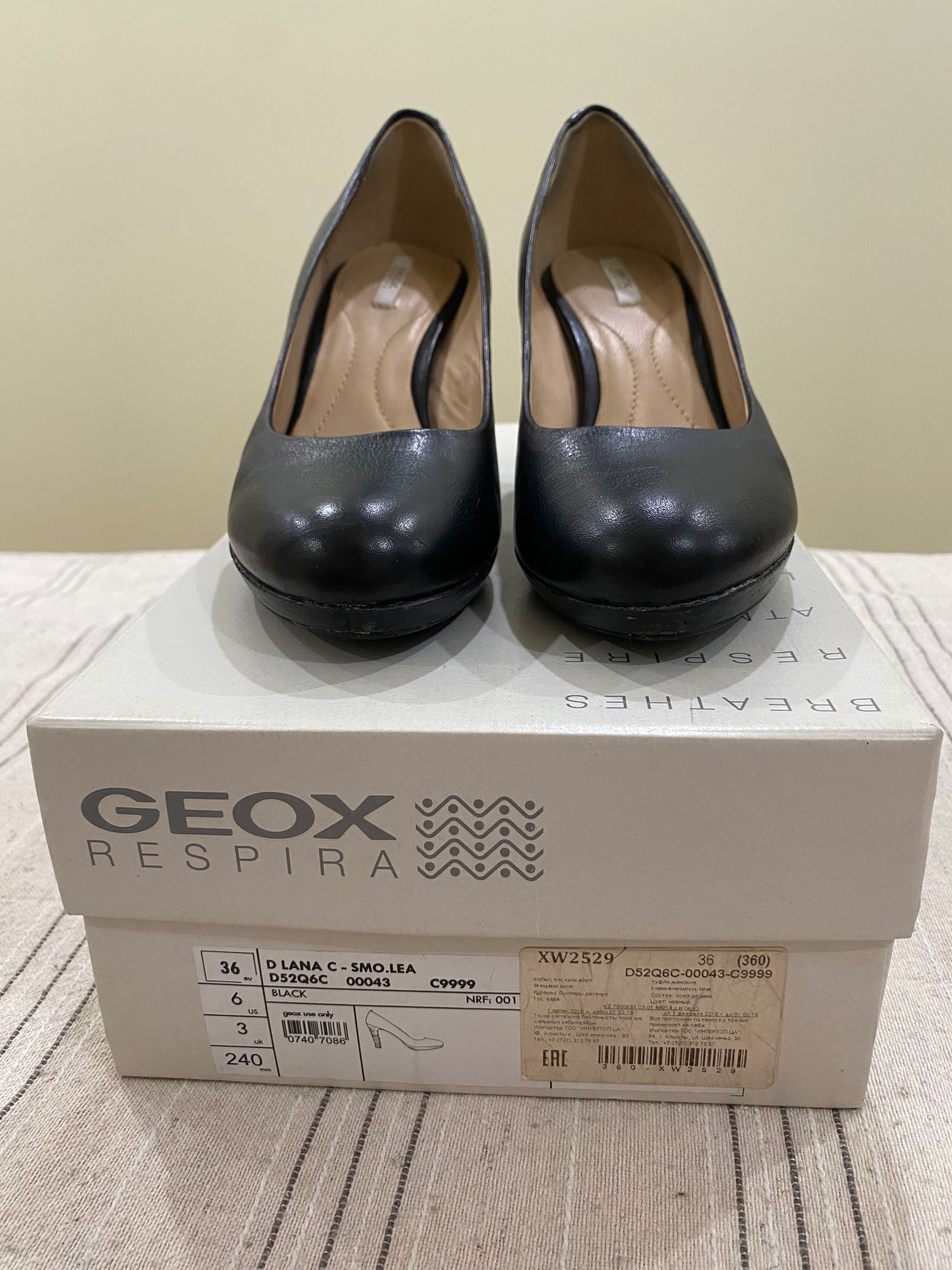 Удобные кожаные туфли Geox БУ