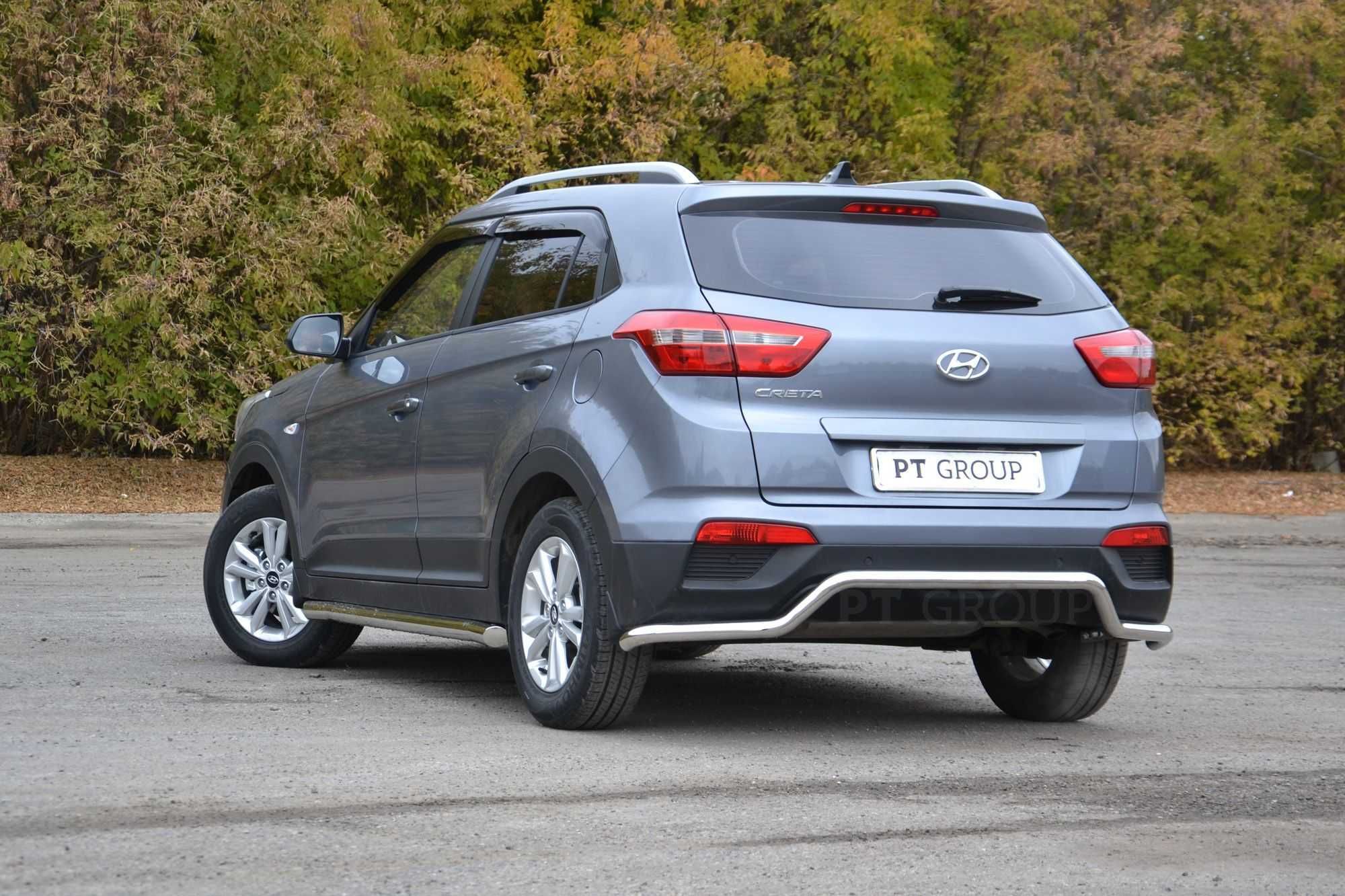 Защита заднего бампера "Волна" для HYUNDAI Creta от 2016 до 2020 г.в.