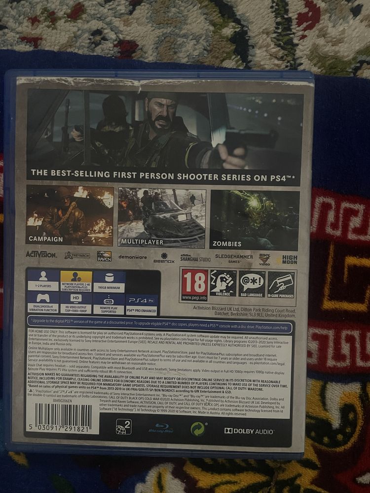 Диск Ps4 Call of Duty Black ops cold war