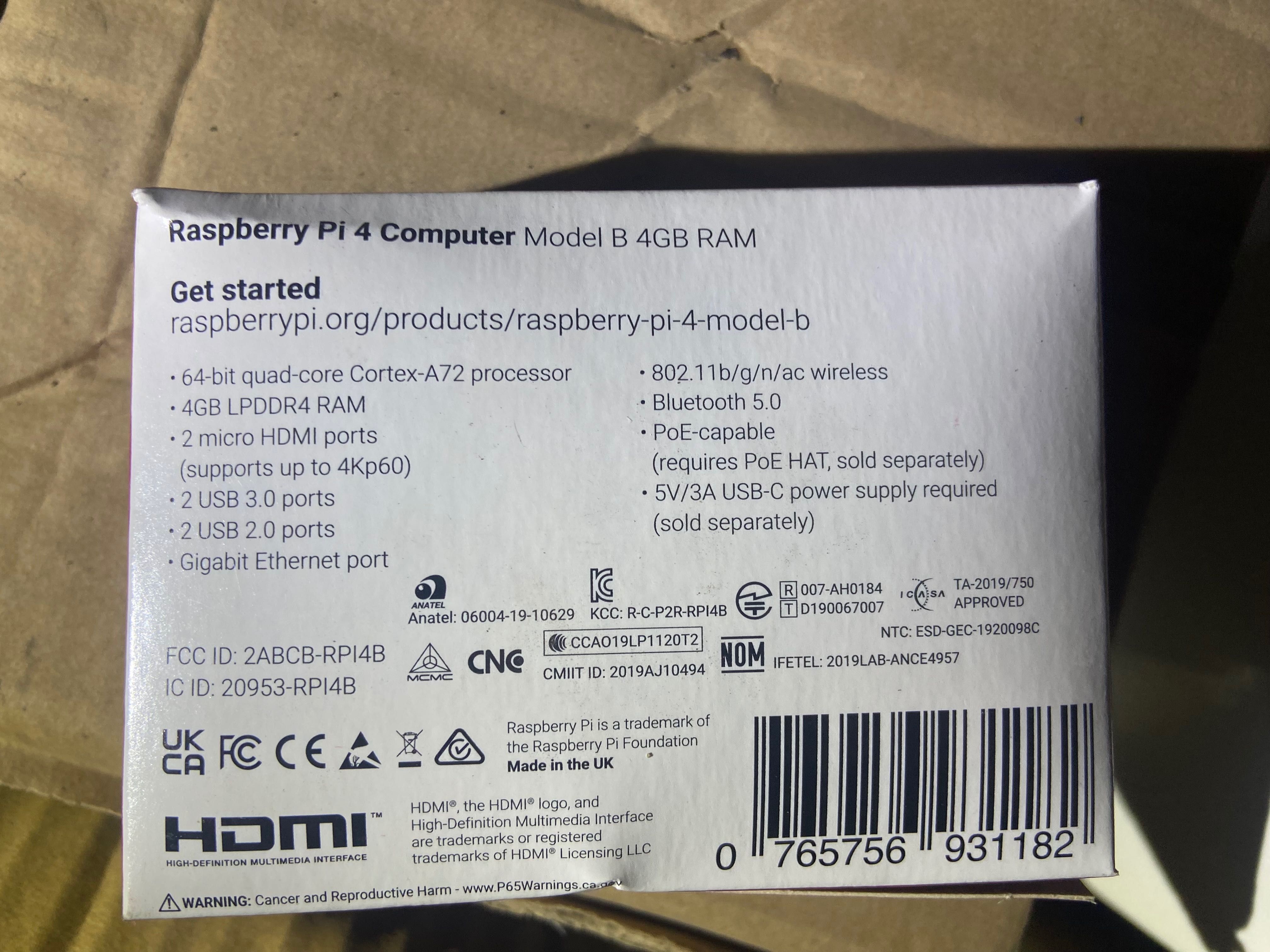 платформа для сервера Home Assistant Raspberry Pi 4B 4Gb
