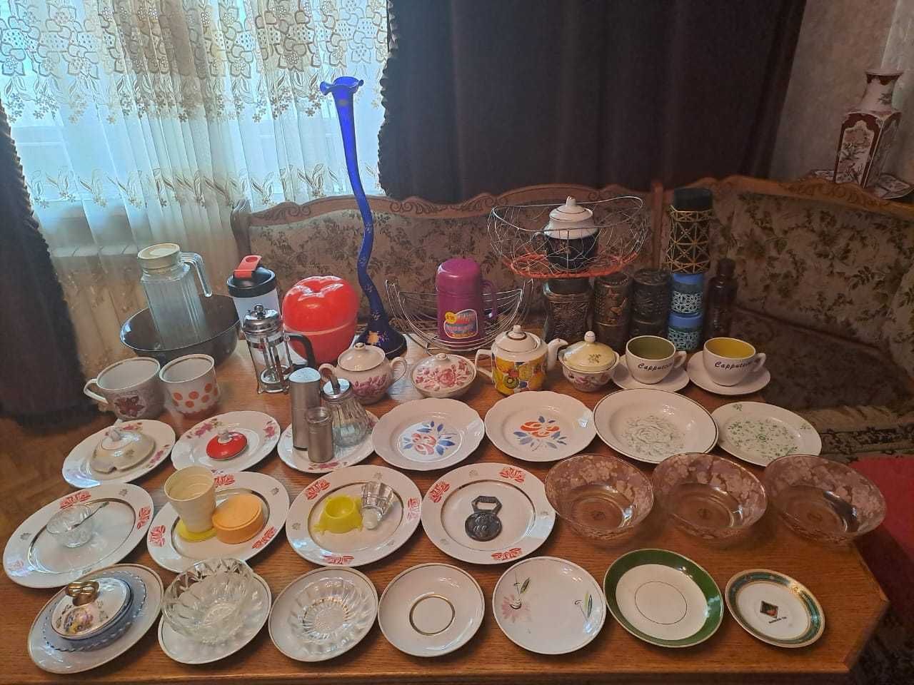 Качественный советский фарфоровый сервиз и другая посуда