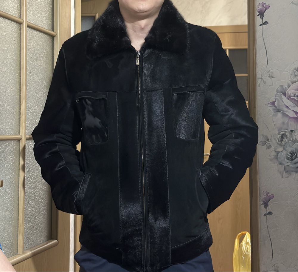 Зимняя мужская дубленка