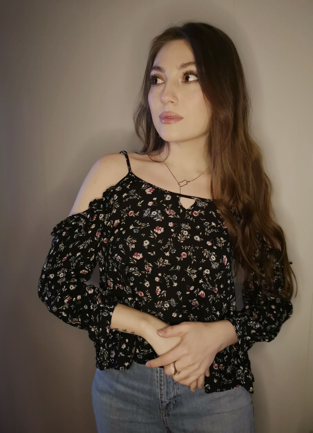 Блузка летняя цветочный принт