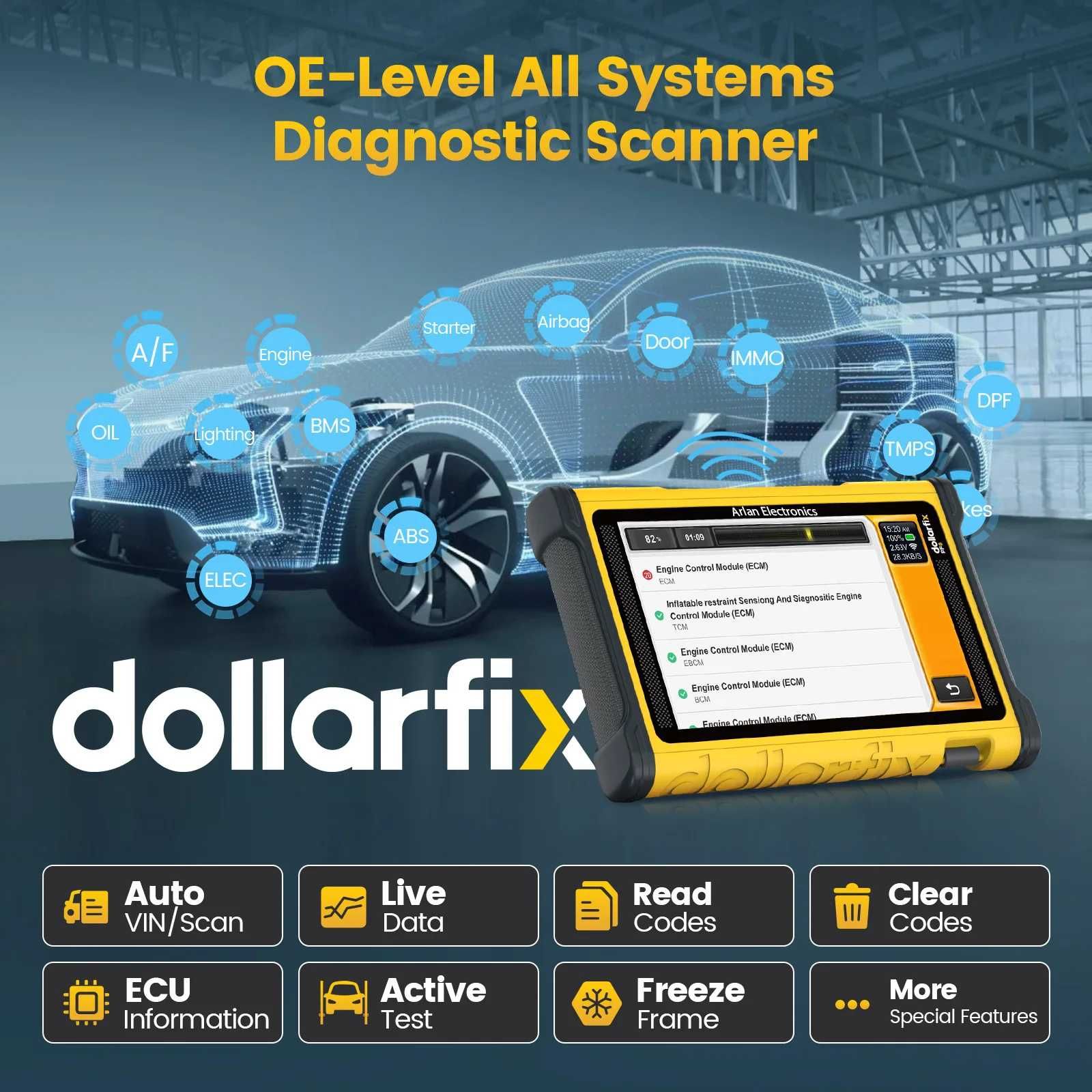 DollarFix PF8 - Профессиональный диагностический автосканер.