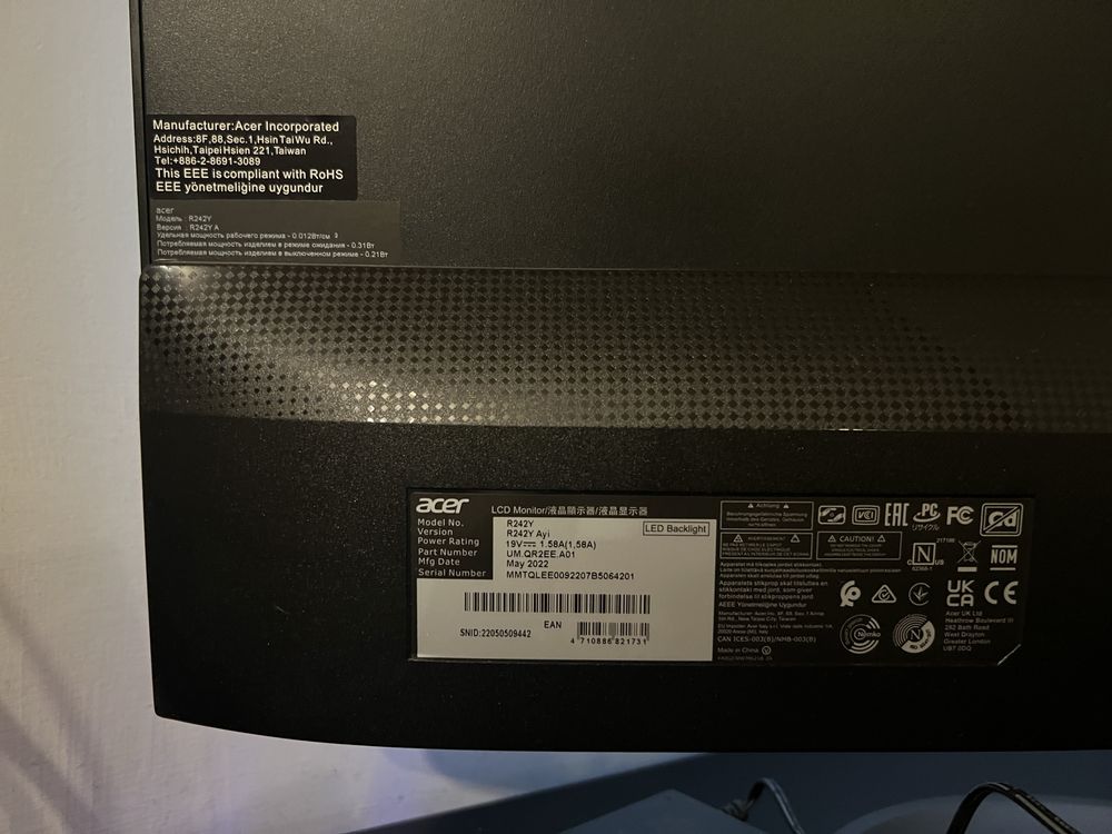 Монитор 24 дюйма Acer R242Y A