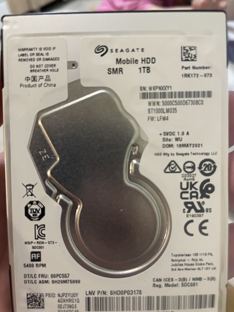 Жесткий диск для ноутбука 1 ТБ HDD