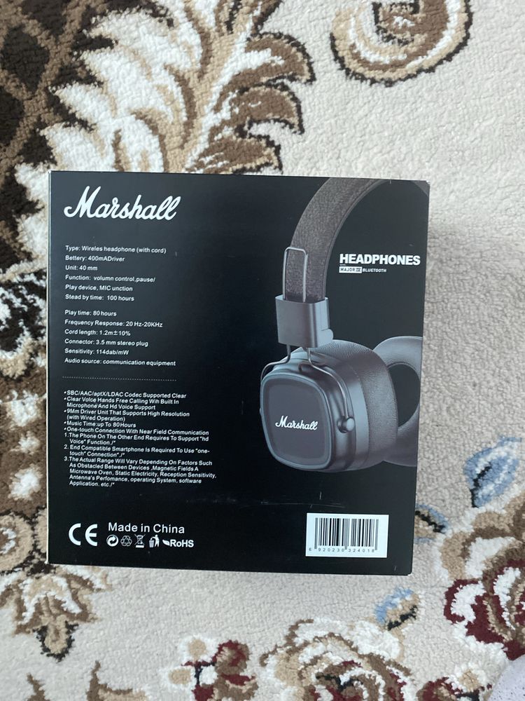 Наушник Marshall Major iv черный