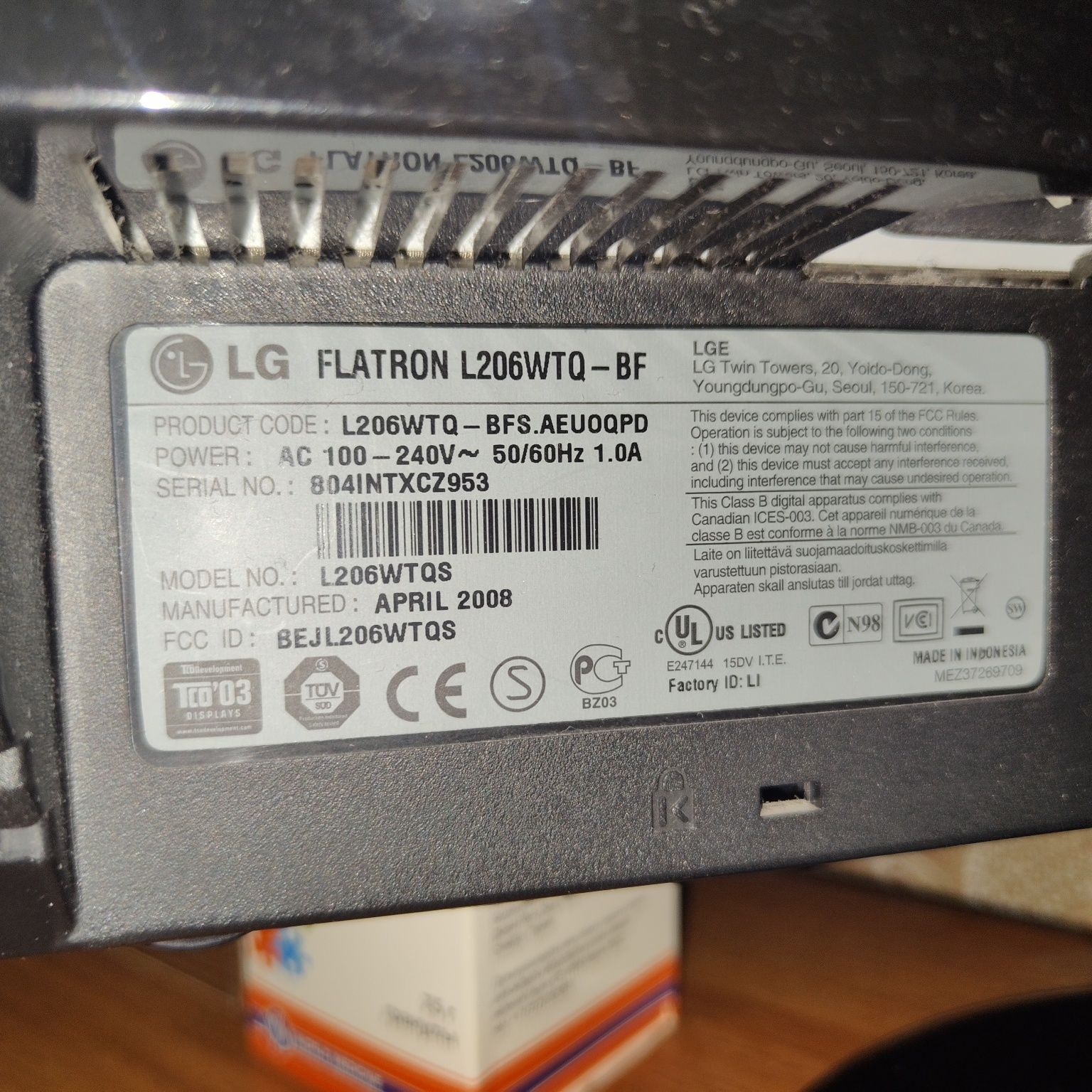 Продам монитор и процессор LG,рабочий, в отличном состоянии,100.000 тг