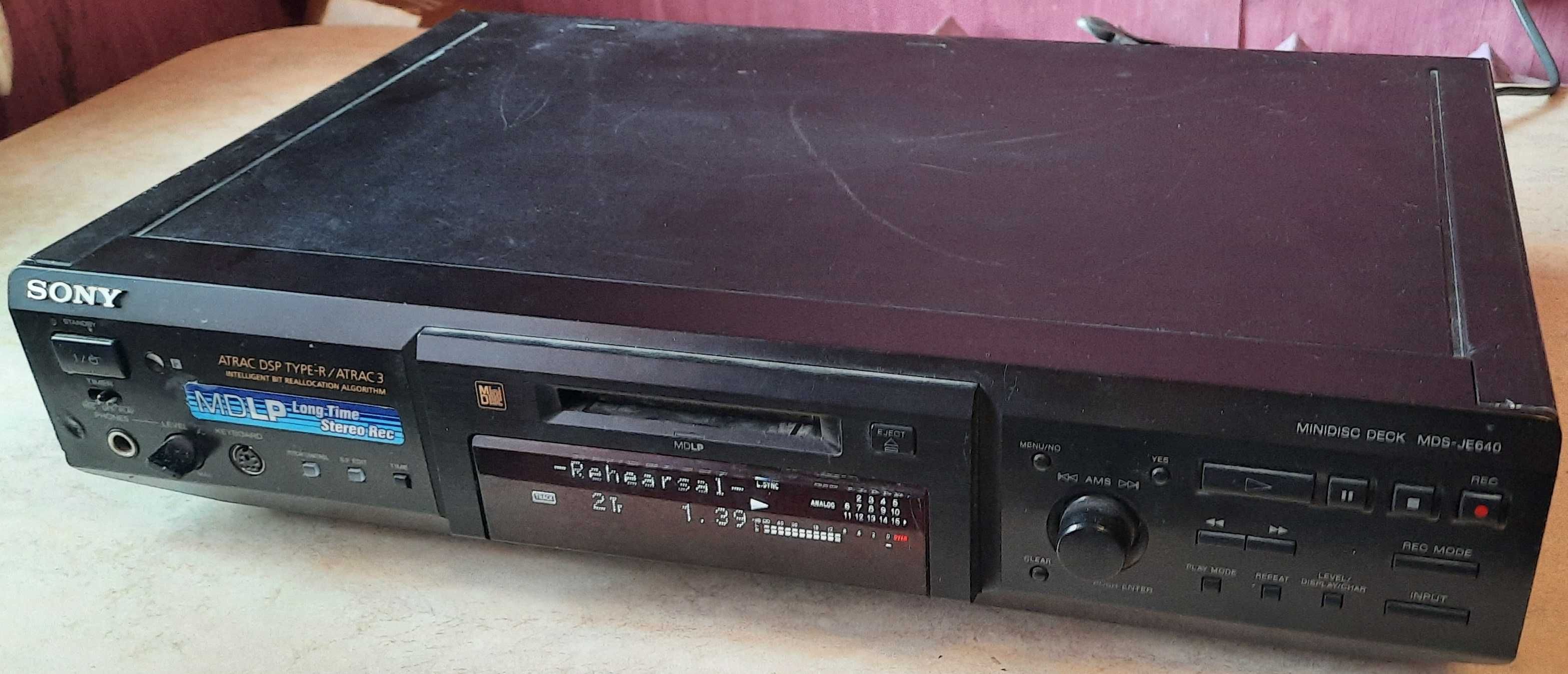 Минидисковый проигрыватель (дека) Sony Minidisc deck MDS-JE640