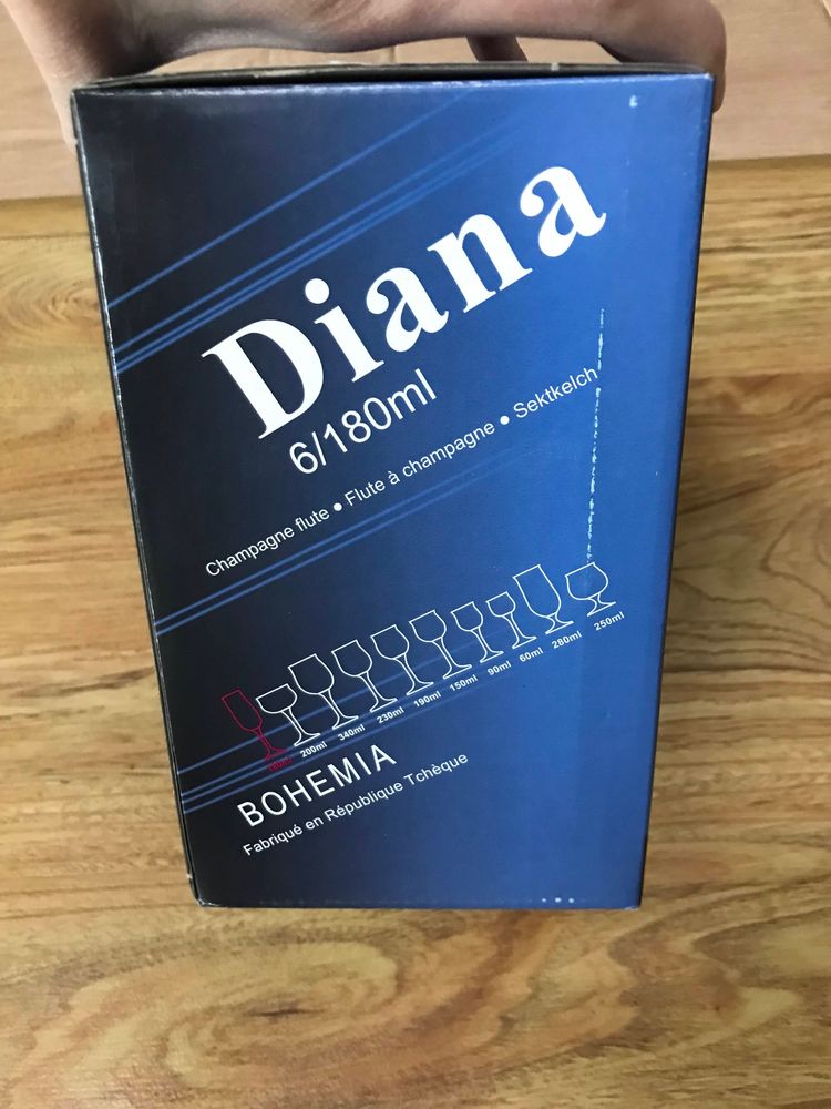 Фужеры для шампанского набор Bohemia crystal