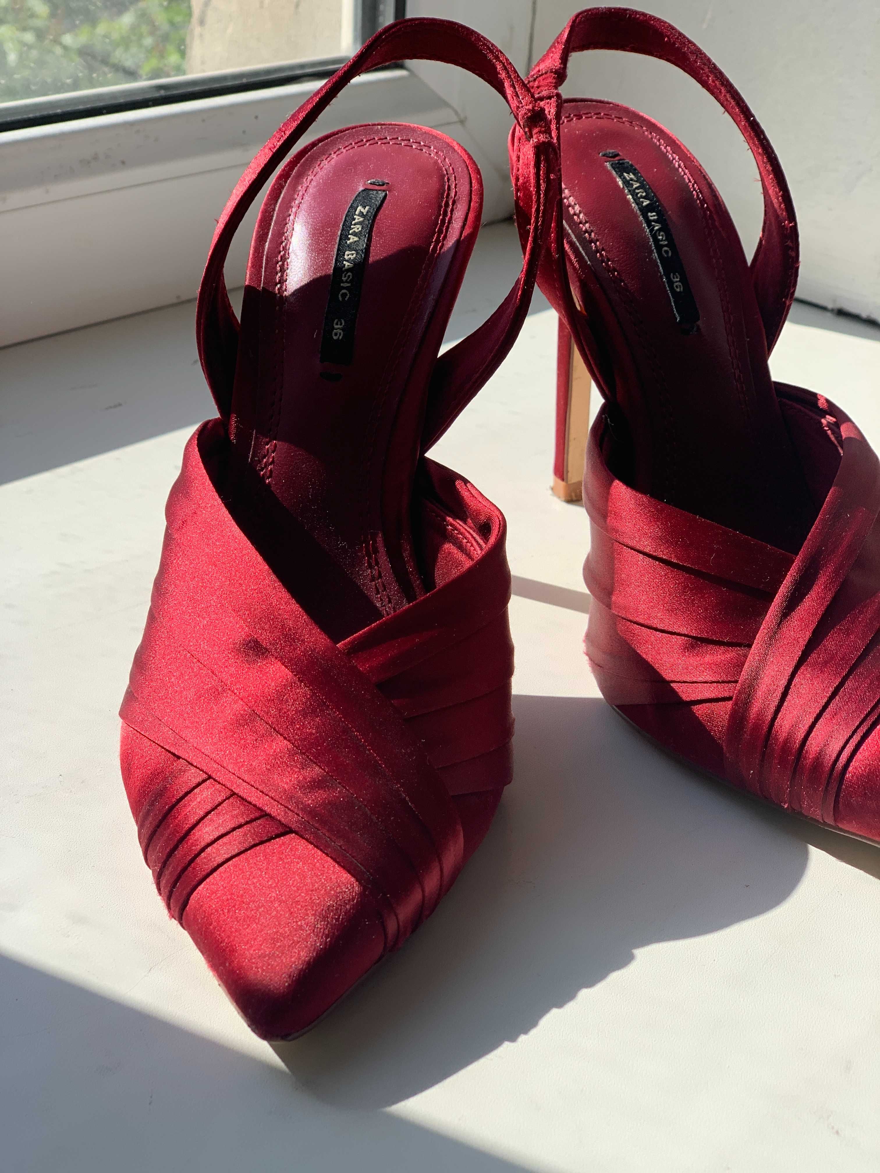 Туфли Zara бордовые