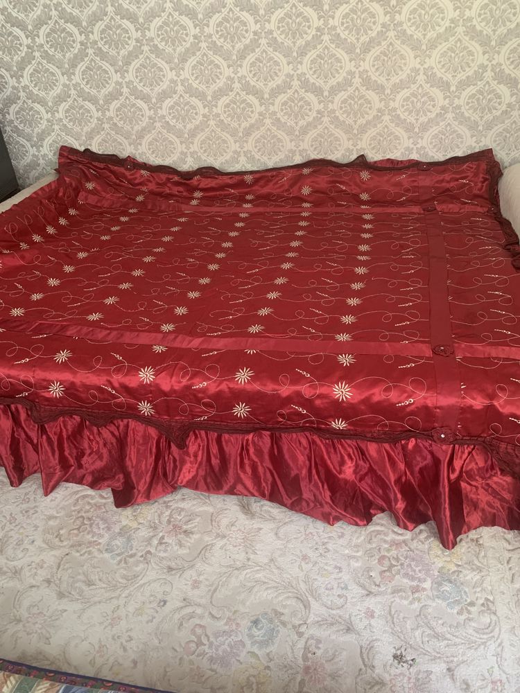 Шторы + тюль + покрывало