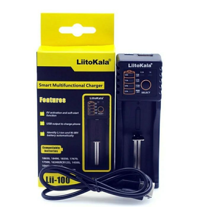 Фирменная, качественная Liitokala Lii-100 умная универсальная зарядка
