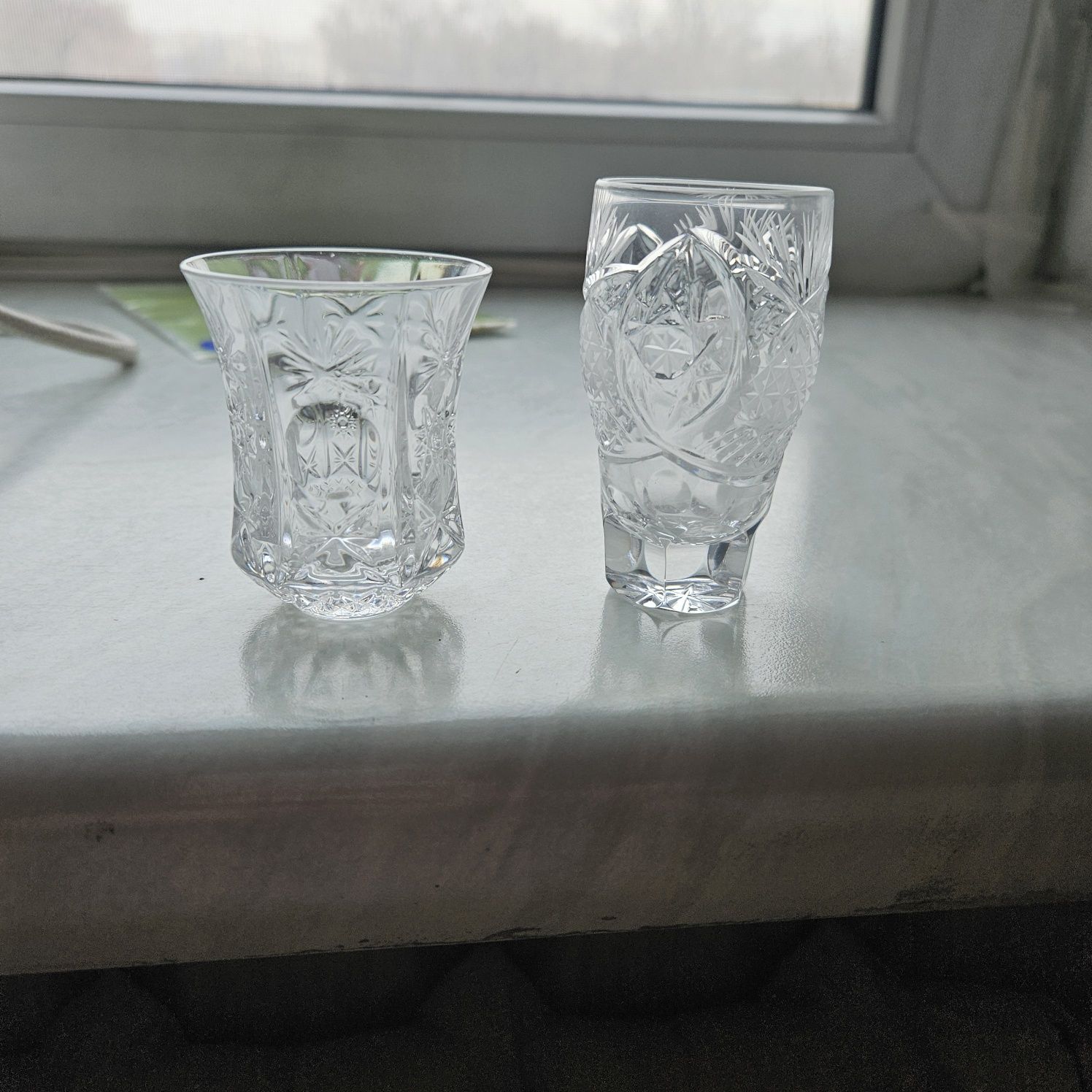 Стопки хрустальные и стекло