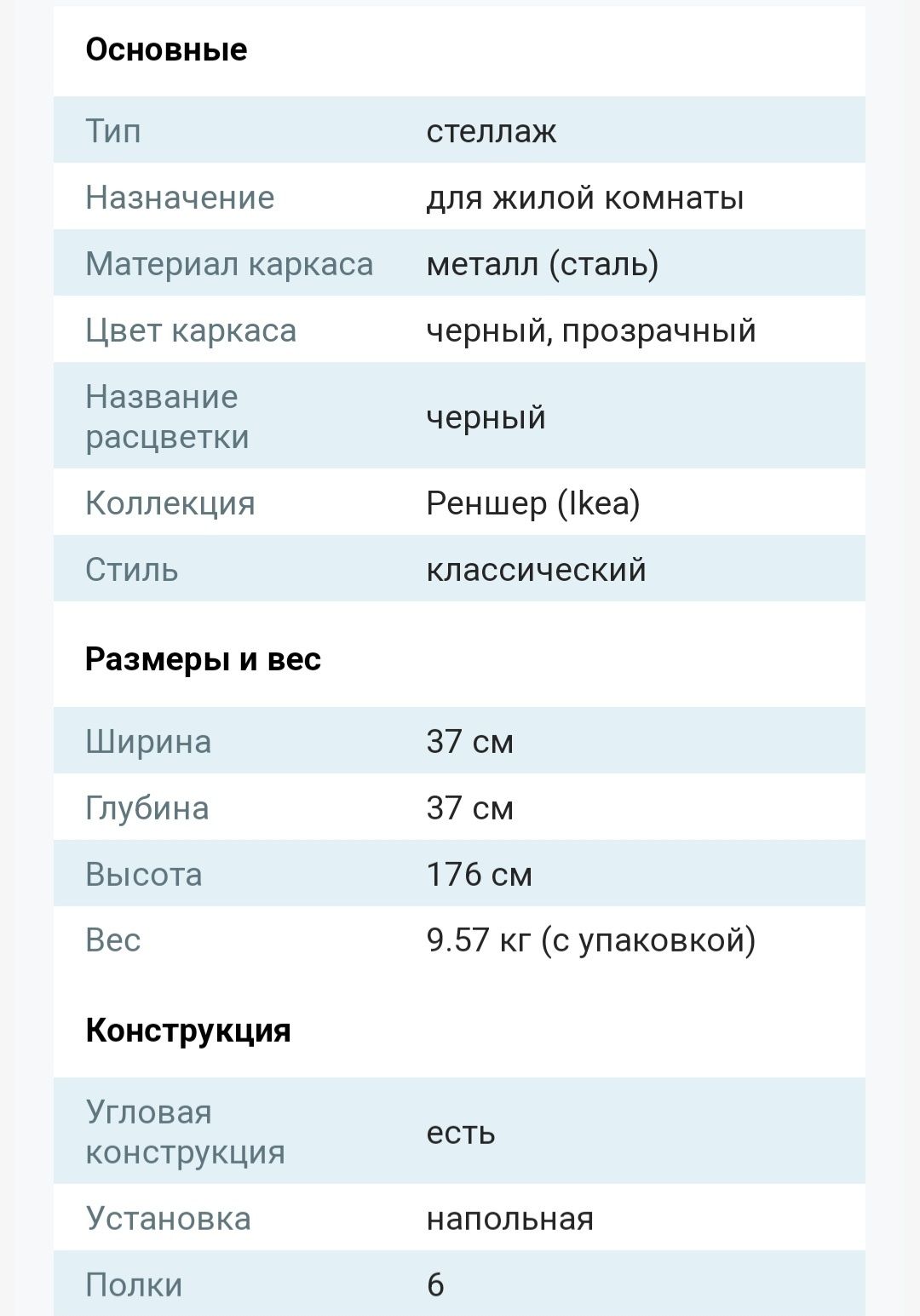 Полка угловая Рёшнер