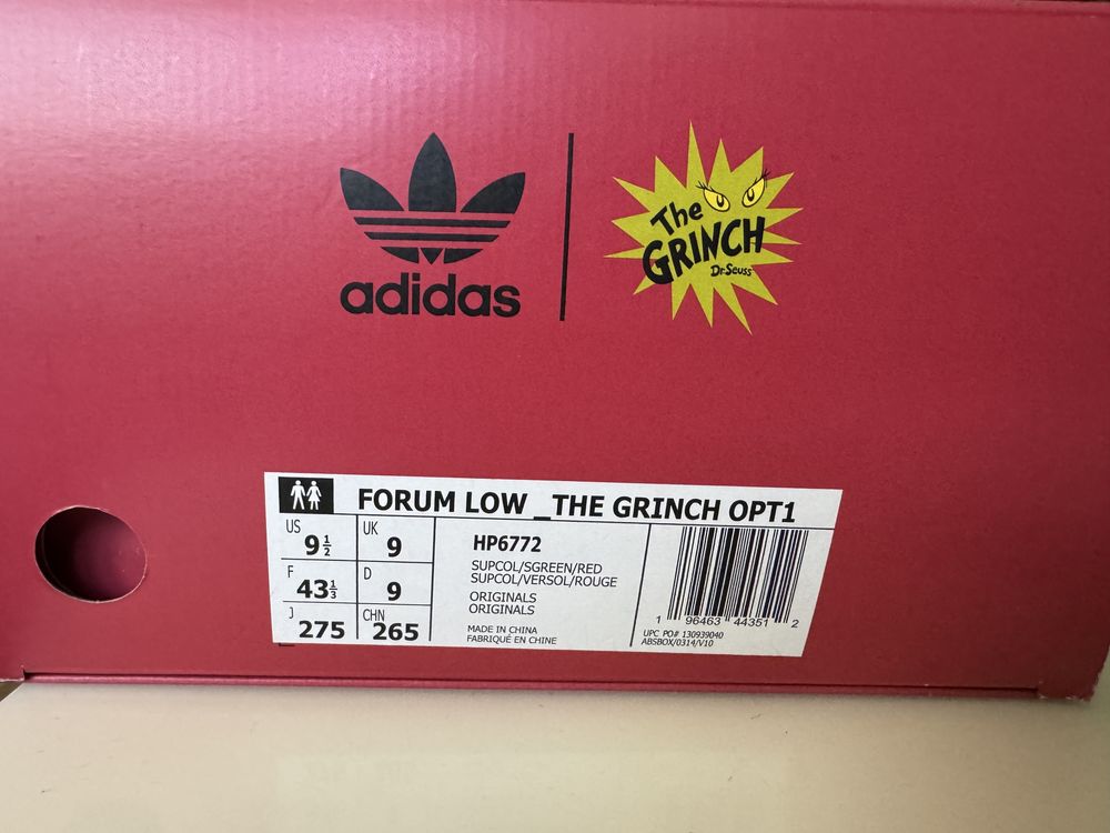 Кроссовки Adidas  Forum Low The Grinch оригинал