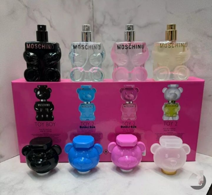 Духи мишка парфюмерный подарочный набор MOSCHINO TOY - это 4 флакона п