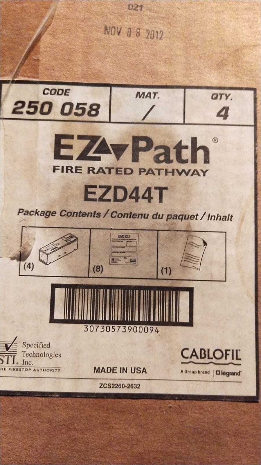 Противопожарный модуль Ez-Path EZD33T изготовлен в США.