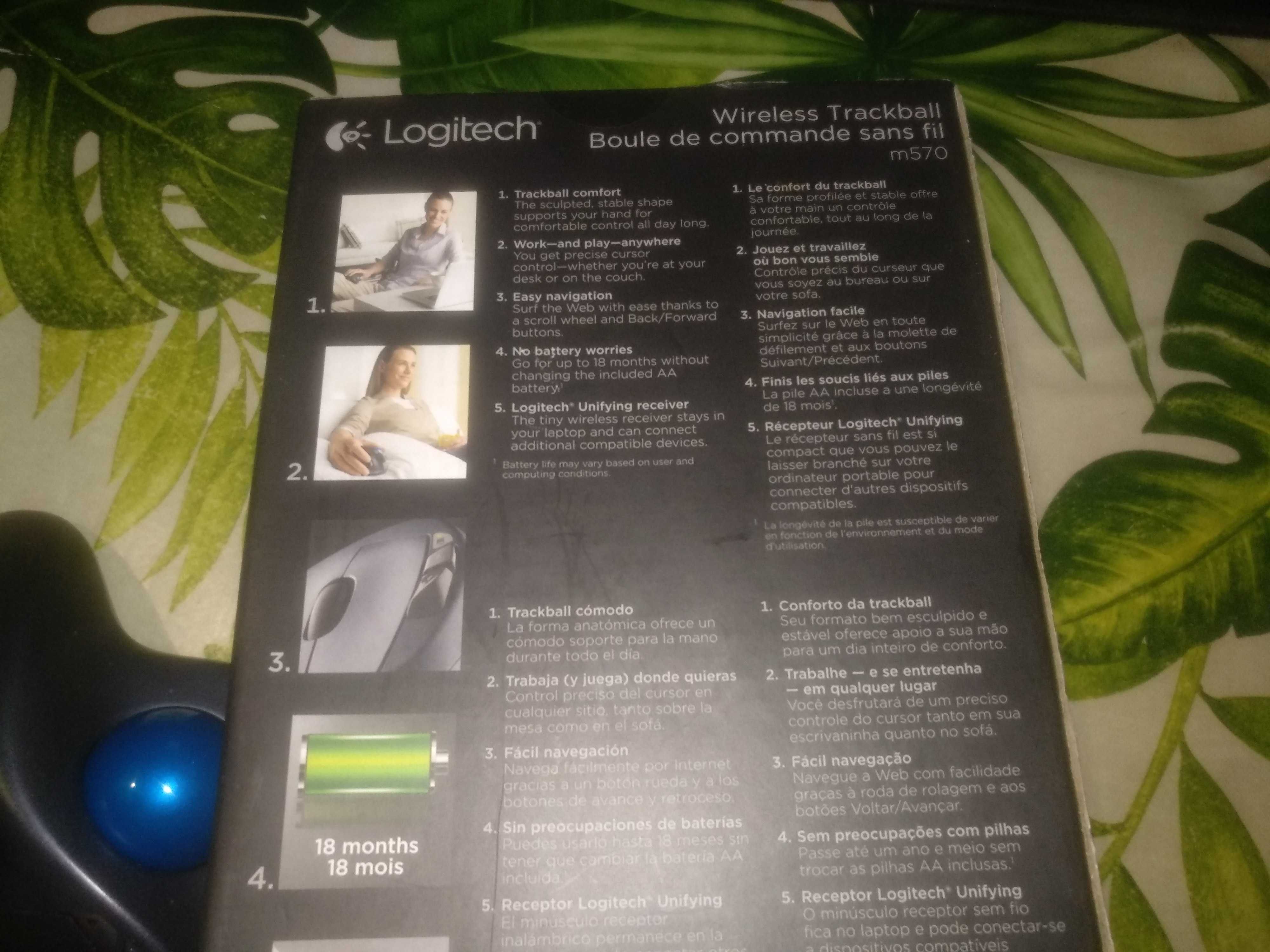 Logitech мышь трекбол M570 компьютерная мышка