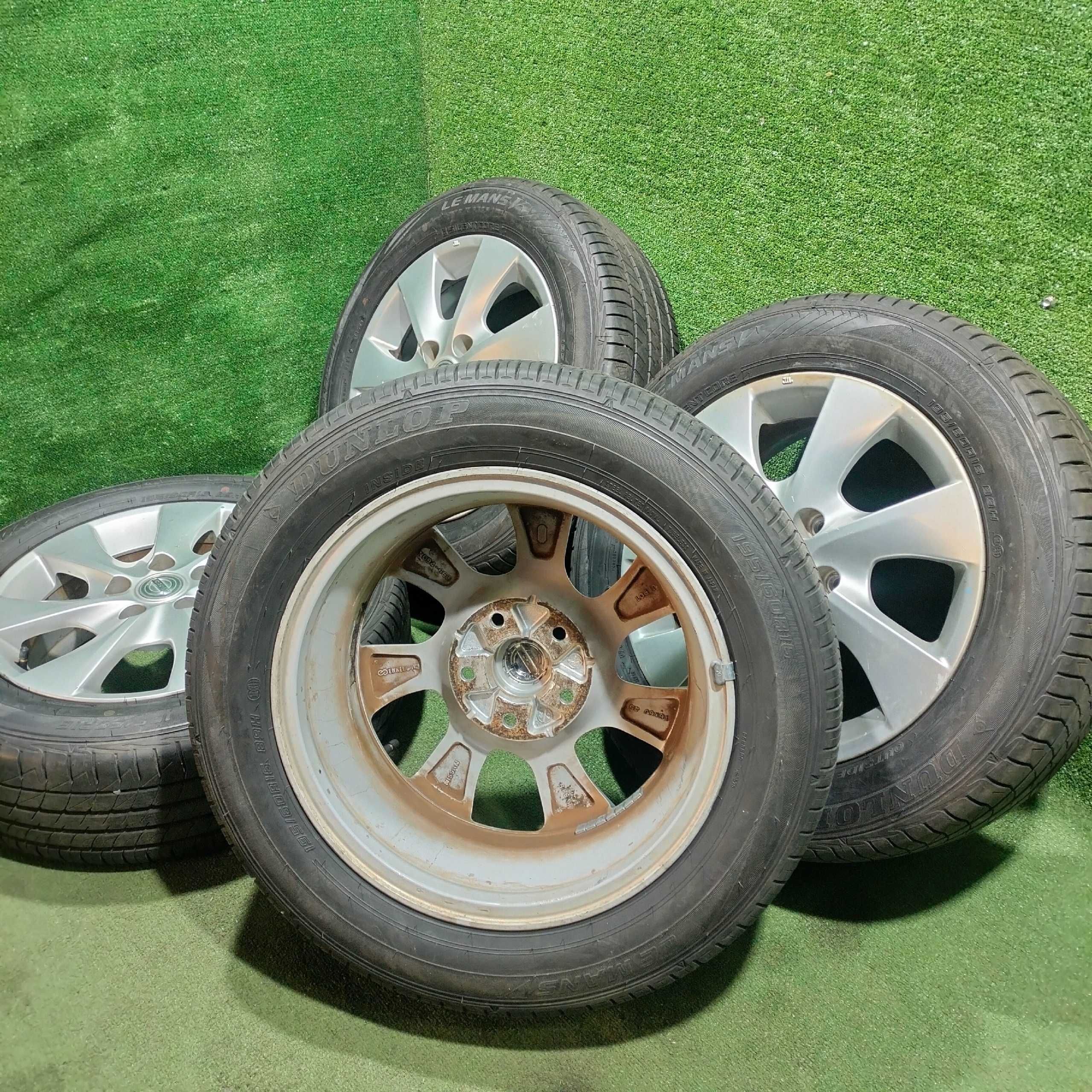 Продам Диски Enkei с шинами DUNLOP 195/60 R16 PSD 5/114,3 Nissan