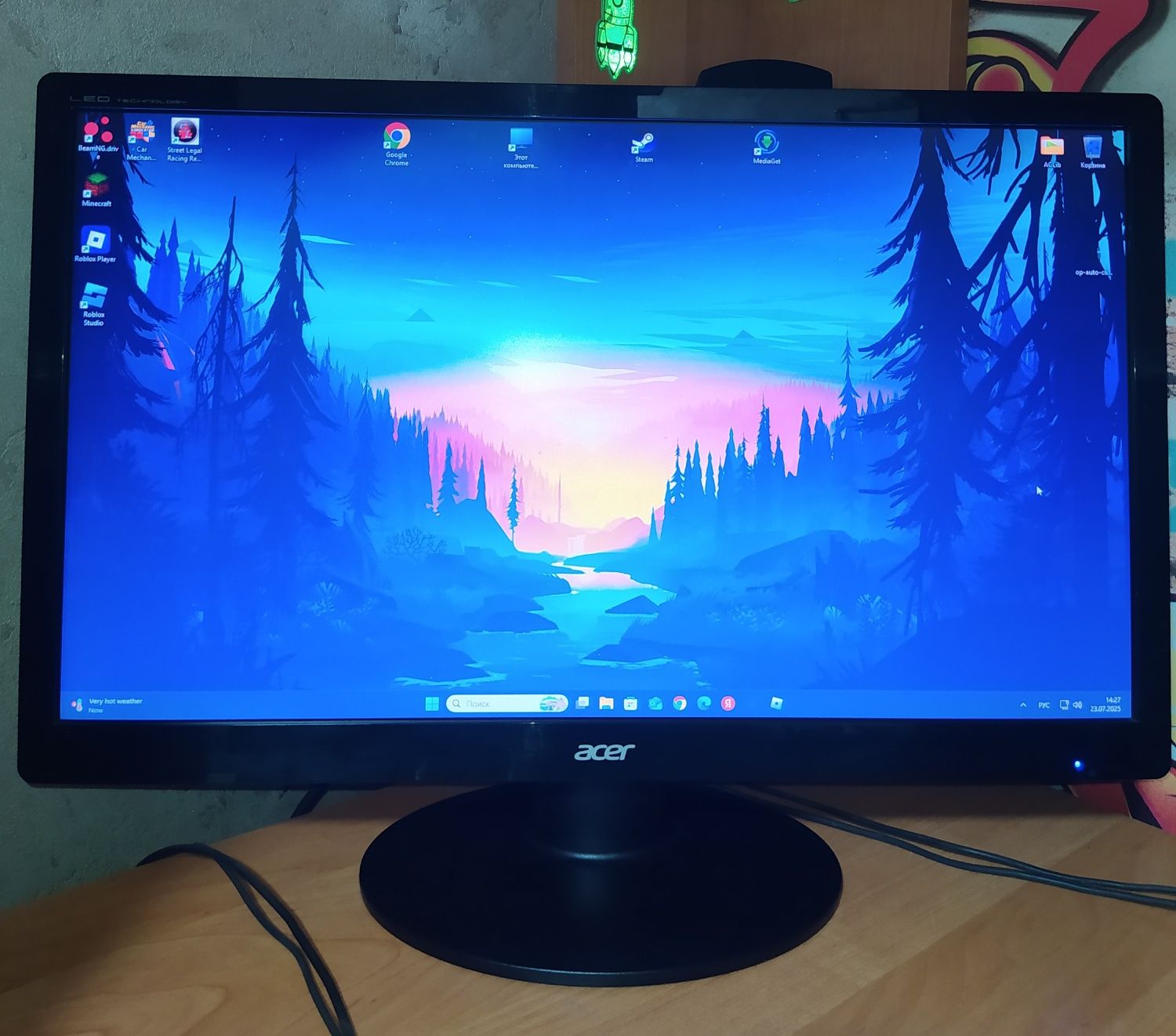 Продам монитор Acer S220HQL 75Гц диагональ 21,5