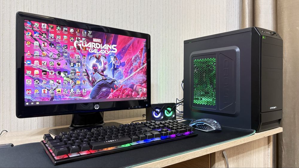 Игровой компьютер Core i5/8GB/HDD/GT 1030/Wi-Fi + 20 дюймовый монитор