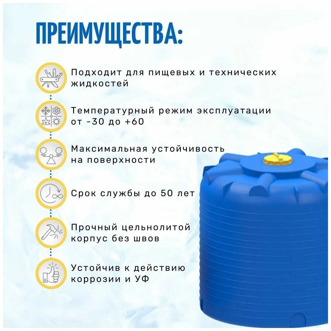 Емкость бак бочка пищевая еврокуб 10000 литров от завода резервуар