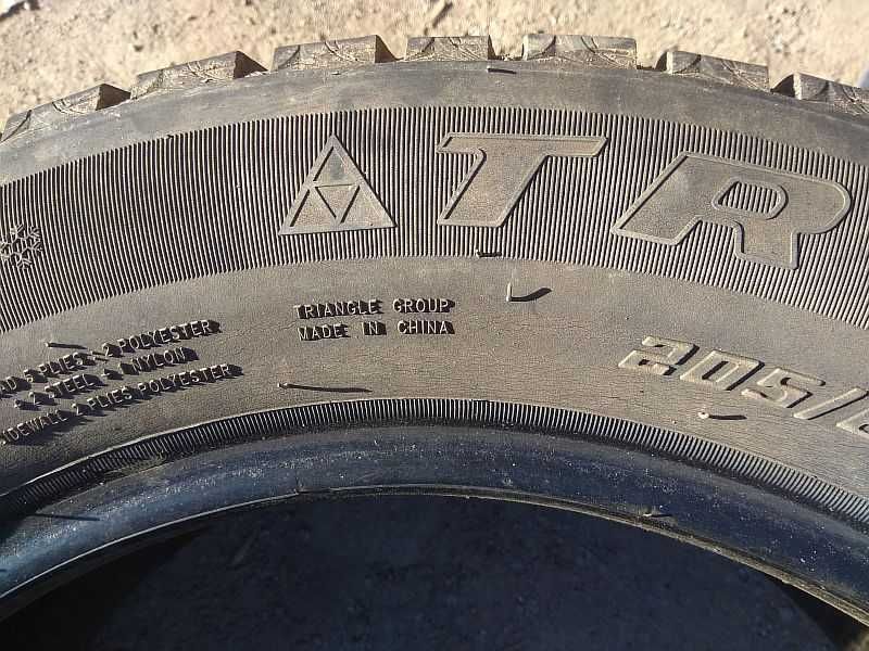 ТРИ шины 205/60 R16 - "Triangle Winter" (Китай), зимние.