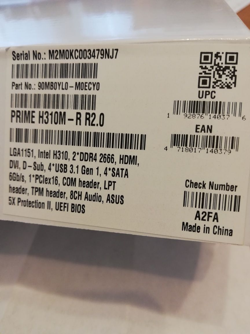 Продам материнскую плату ASUS PRIME H310M-R R2, 1151 ЗА 12000 тенге