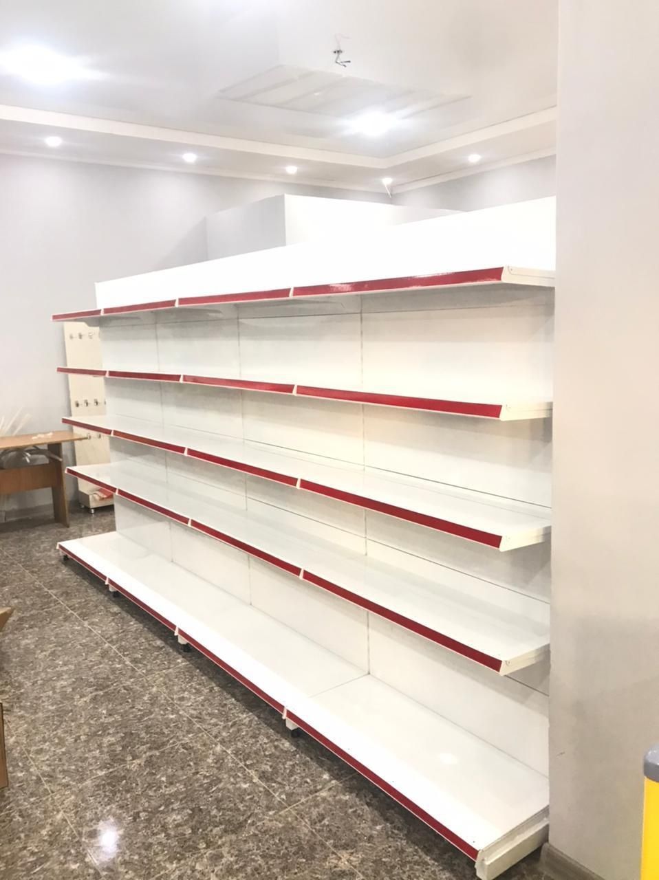 Витрина полки стеллажи кассовый боксы овощной стеллажи