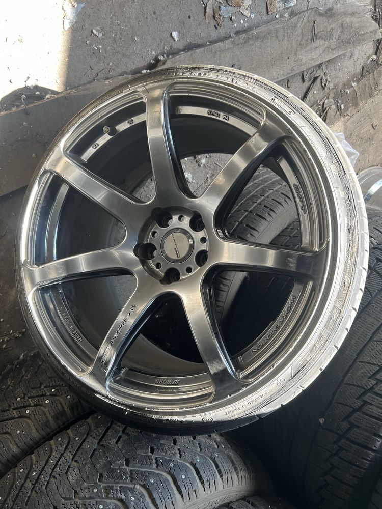 Диски Work Emotion T7R 5x114.3 R19. Ковка! Original Japan! Разношир