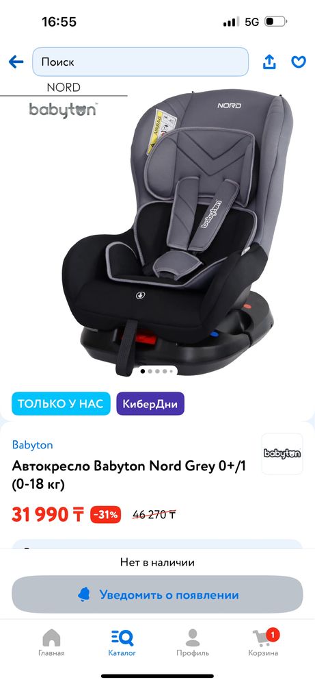Автокресло детское