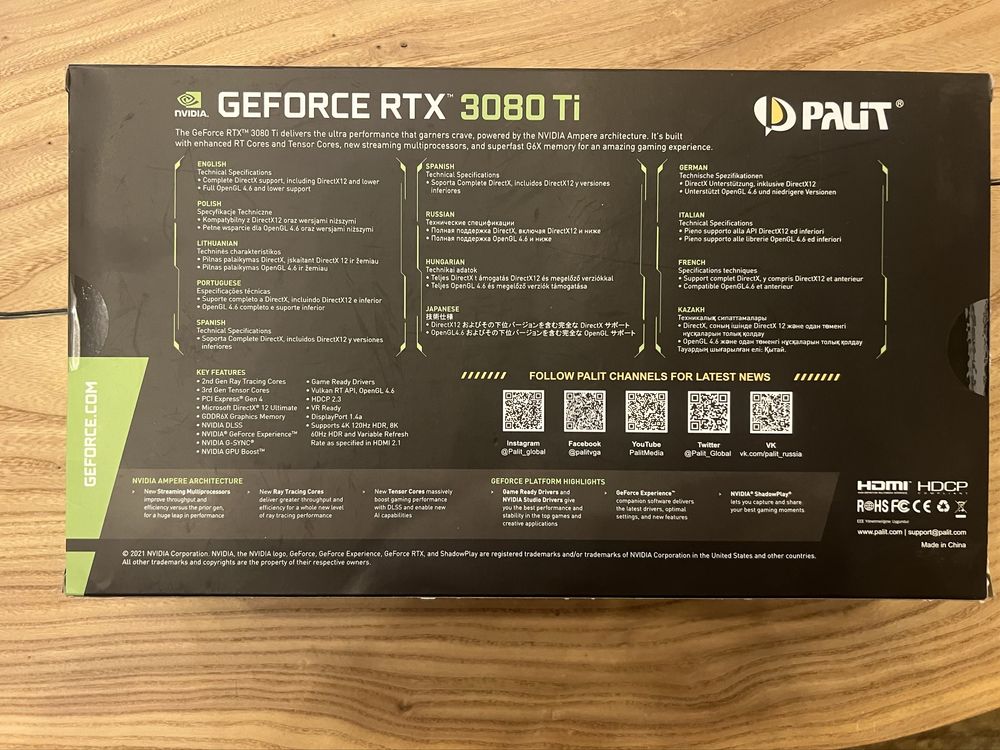 Palit Geforce RTX 3080 Ti 12GB 384bit