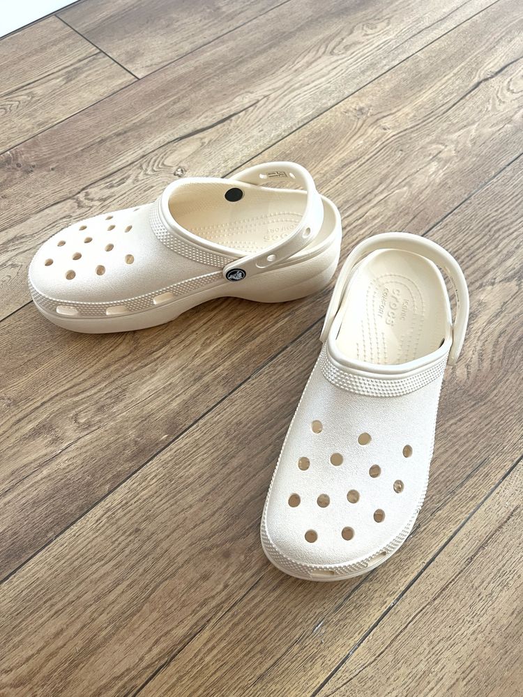 Crocs оригинал новые женские кроксы бежевые
