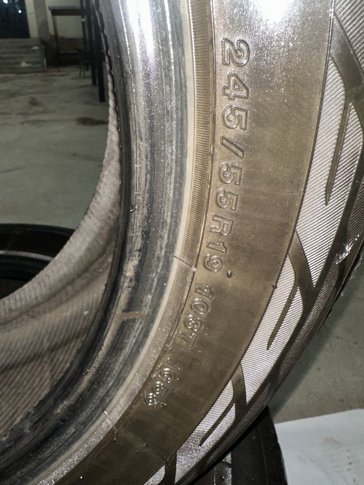 Зимние шипованные Yokohama 245/55 R19 — отличное состояние!