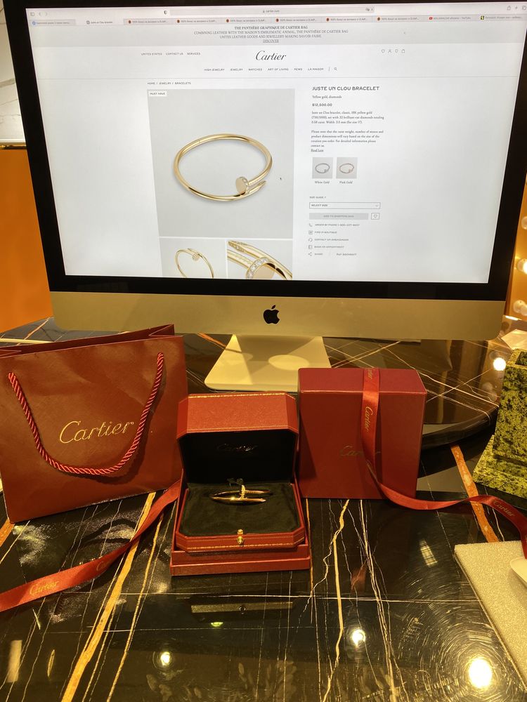Золотой браслет Cartier