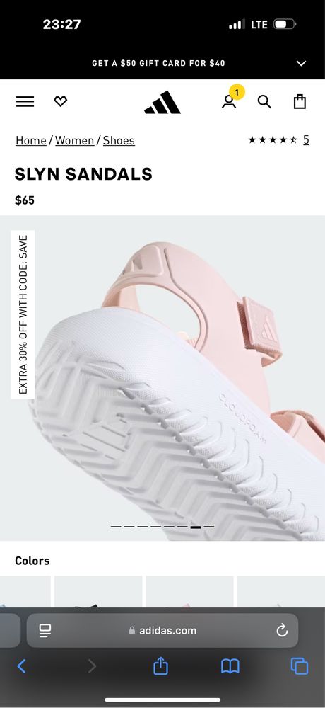 Продам новые, оригинальные сандалий от Adidas